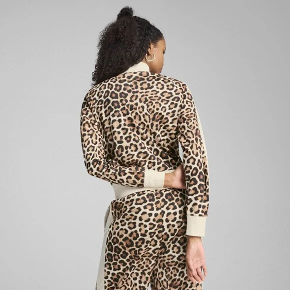 NWT PUMA Leo Luxe T7 cheetah track jacket sweatshirt Medium - Picture 6 of 9